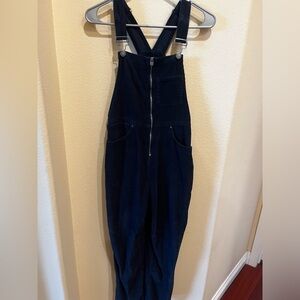 Blue coduroy overalls
